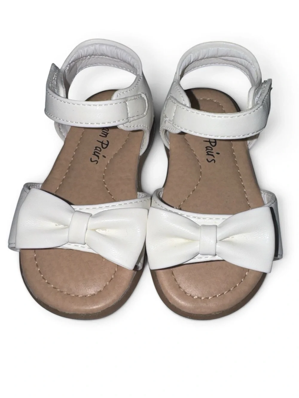 Dream Pairs 5T White Bow Strap Girls' Sandals